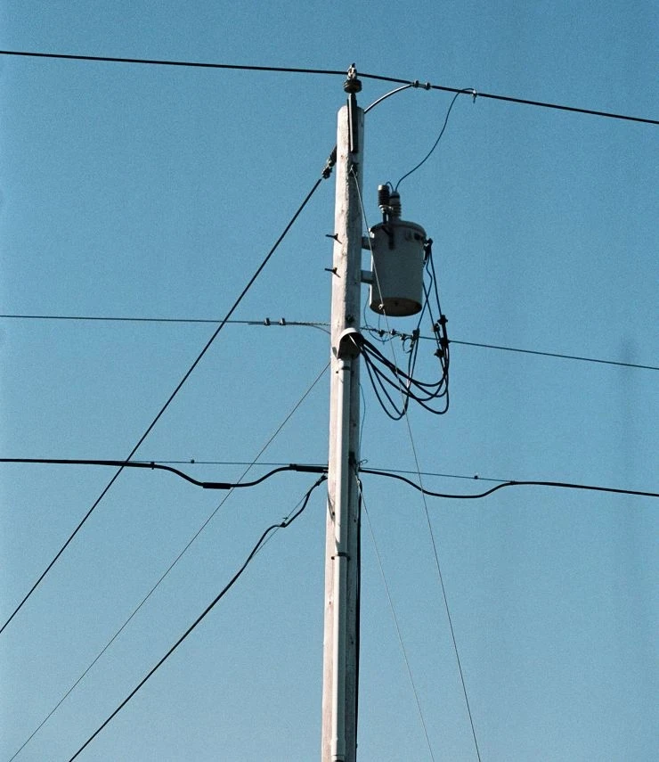 Properly installed single-phase pole-mounted transformer
